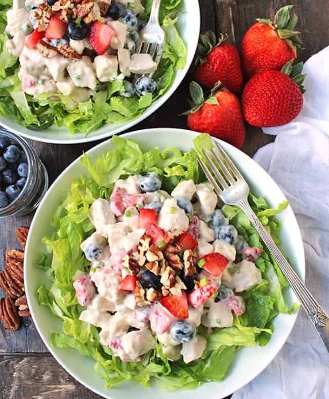 Paleo Whole30 Berry Chicken Salad - Real Food with Jessica