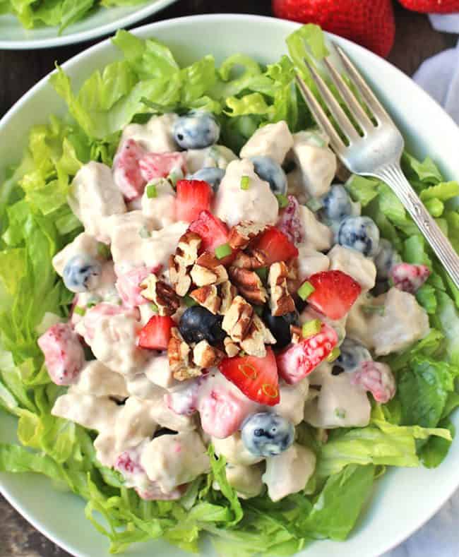 Paleo Whole30 Berry Chicken Salad - Real Food With Jessica