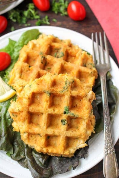 Paleo Whole30 Crab Cake Waffles - Real Food with Jessica