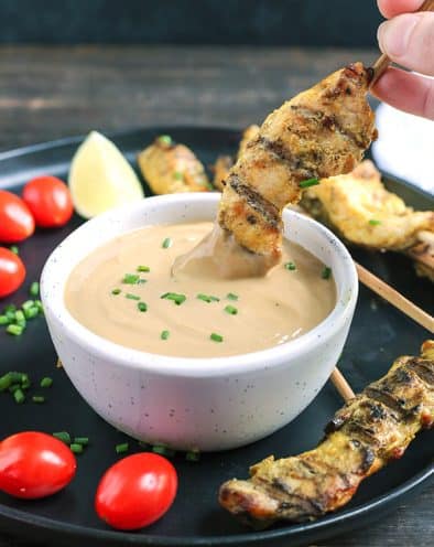Paleo Chicken Satay with Sunbutter Sauce - Real Food with Jessica