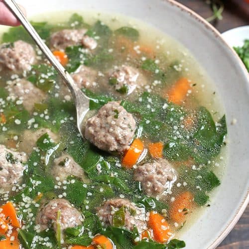 Italian Wedding Soup {Paleo, Keto, Whole30} 