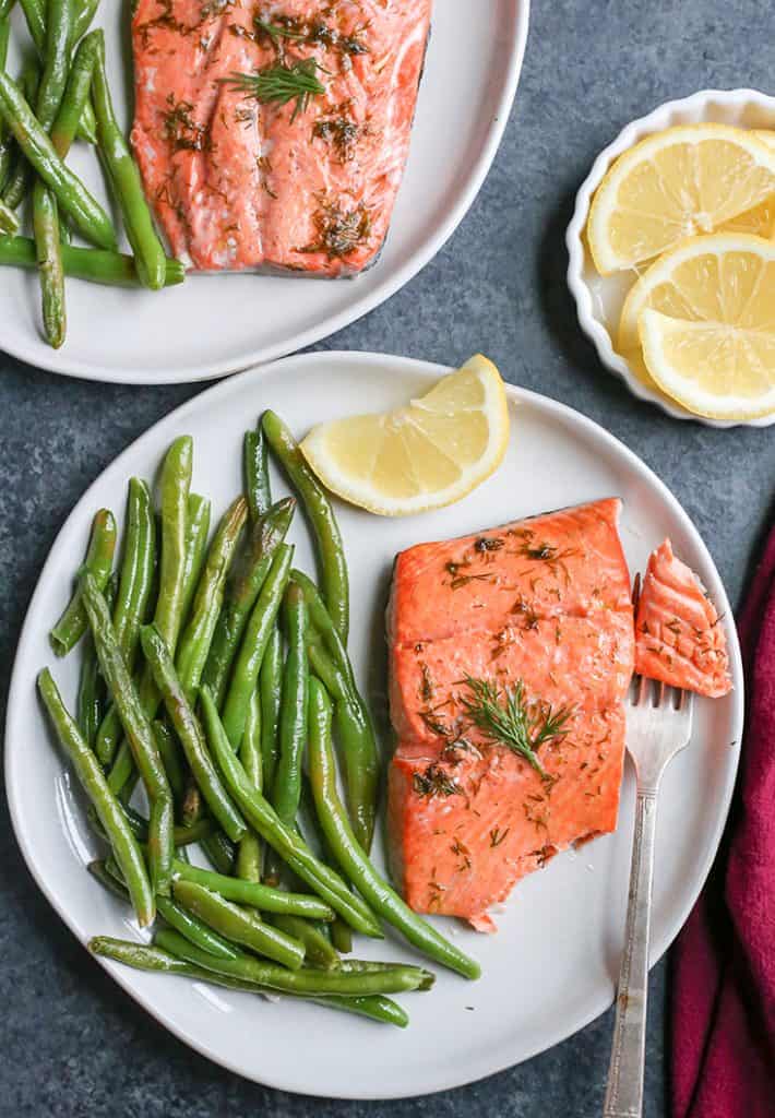 Paleo Whole30 Air Fryer Dill Salmon - Real Food with Jessica
