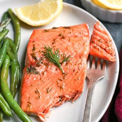 Paleo Whole30 Air Fryer Dill Salmon - Real Food with Jessica