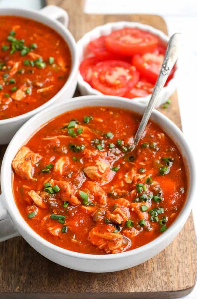 Paleo Whole30 Chicken Enchilada Soup - Real Food with Jessica