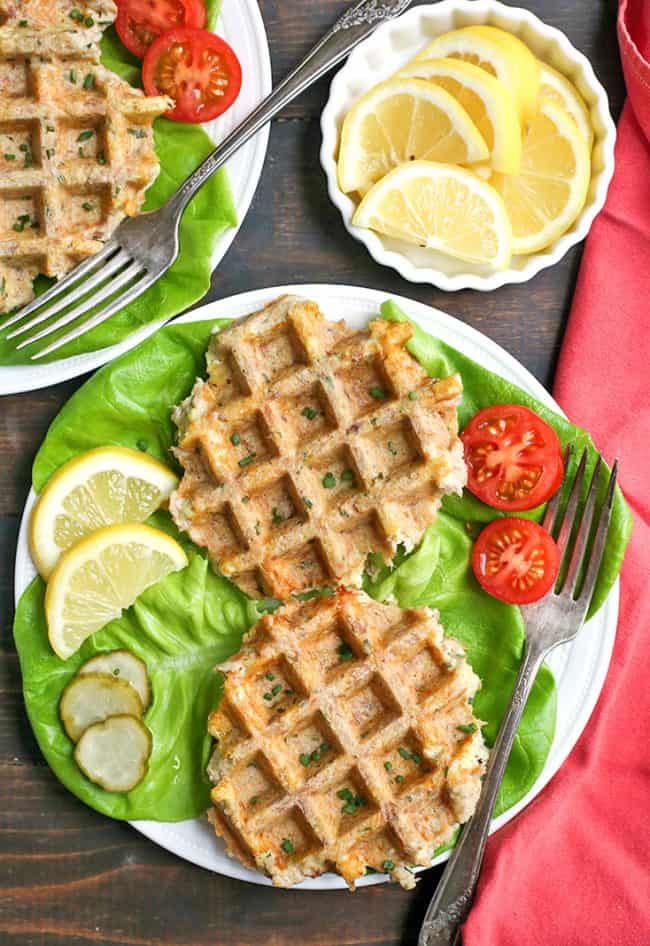 Paleo Whole30 Tuna Cake Waffles - Real Food with Jessica