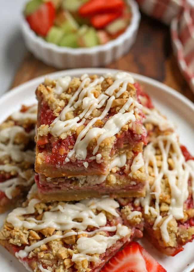 Strawberry Rhubarb Pie Bars - Real Food with Jessica