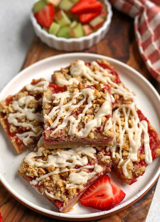 Strawberry Rhubarb Pie Bars - Real Food with Jessica